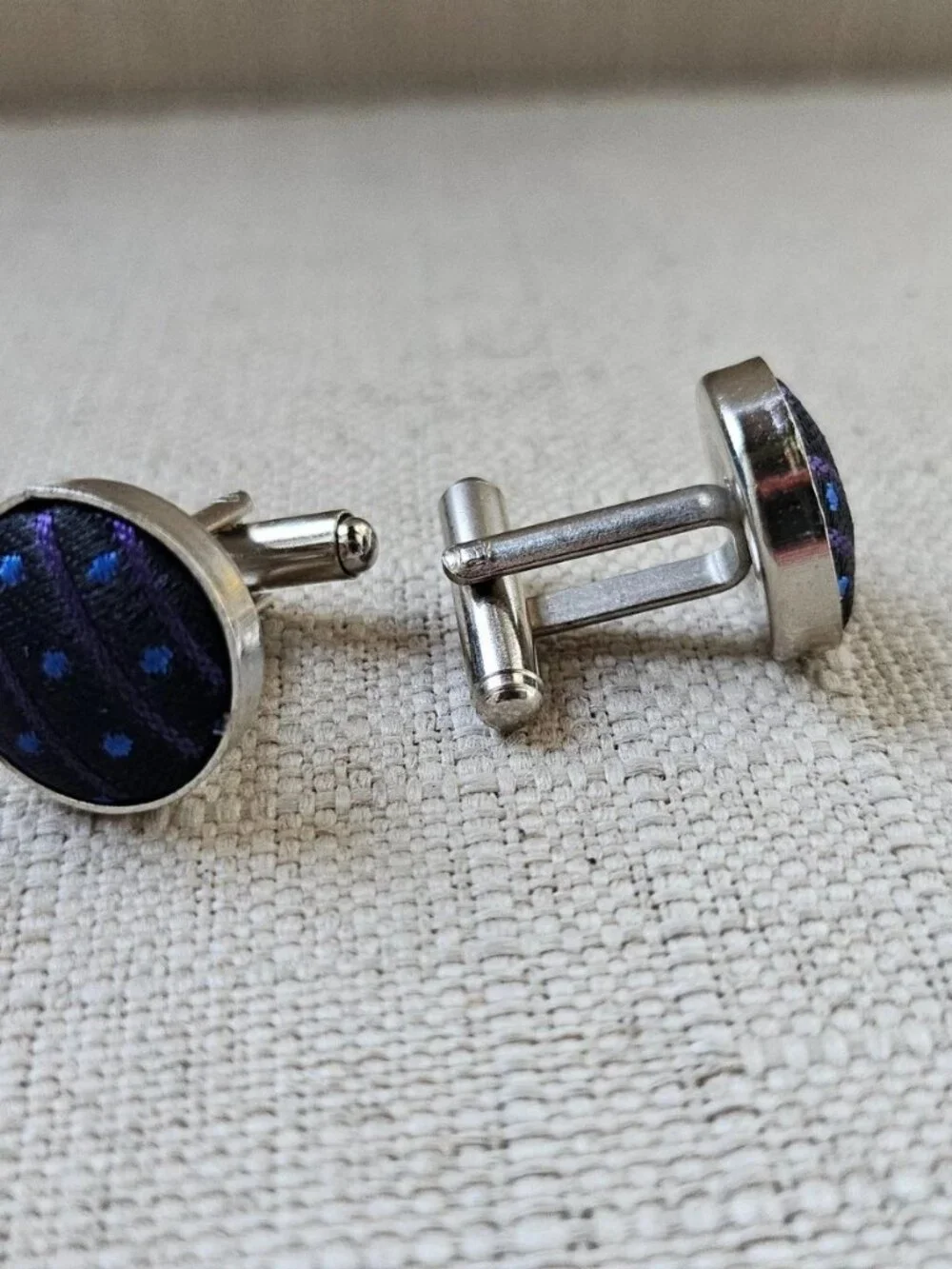Blue Tone Cufflinks Men Fashion Jewelry Dress Shirt Cuff Links Stud Unbranded